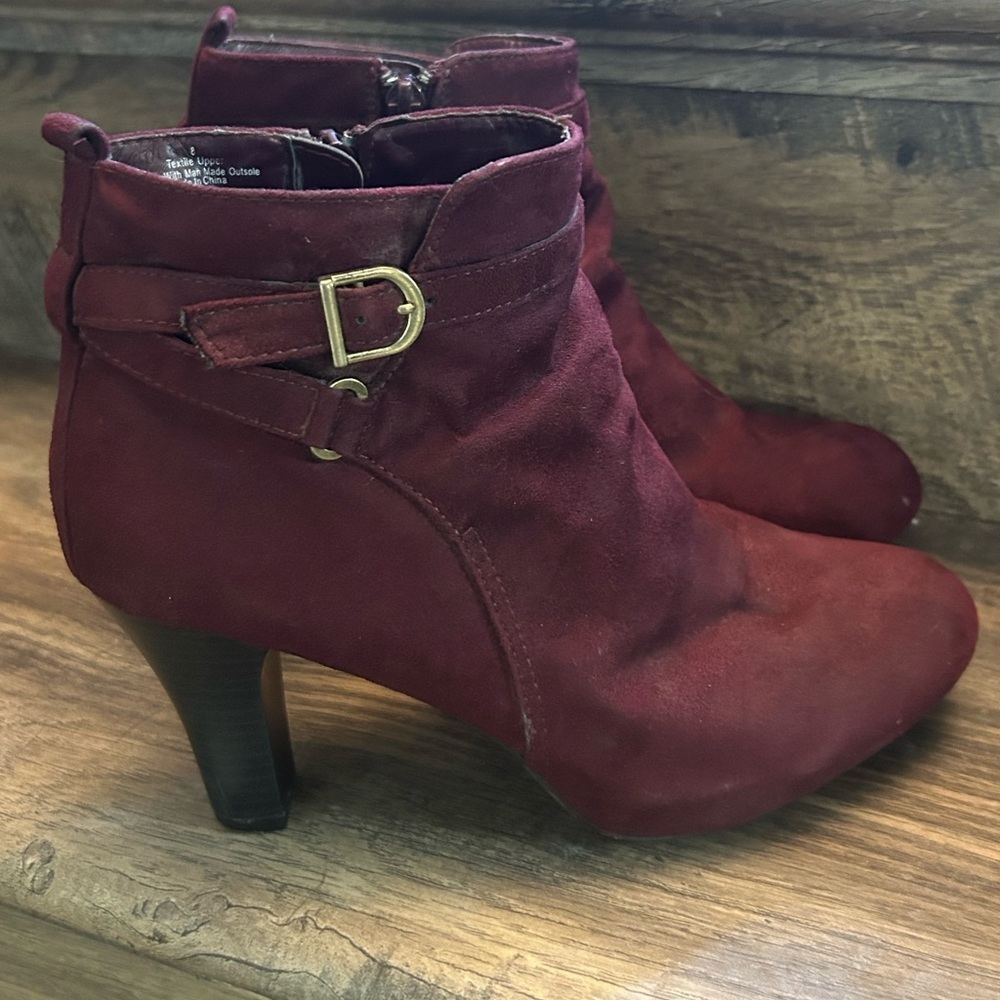 Merona Maroon Heeled Boots